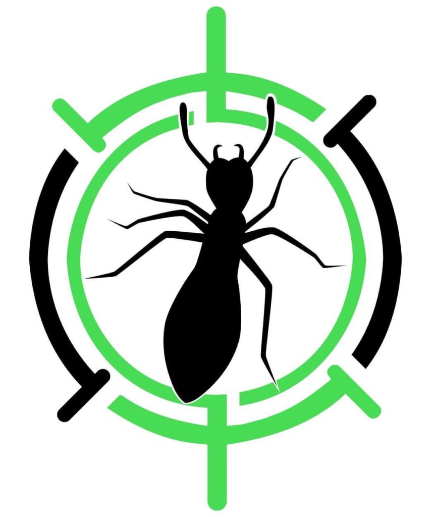 Logo illustration of Ant representing Property Damage Pest Control.