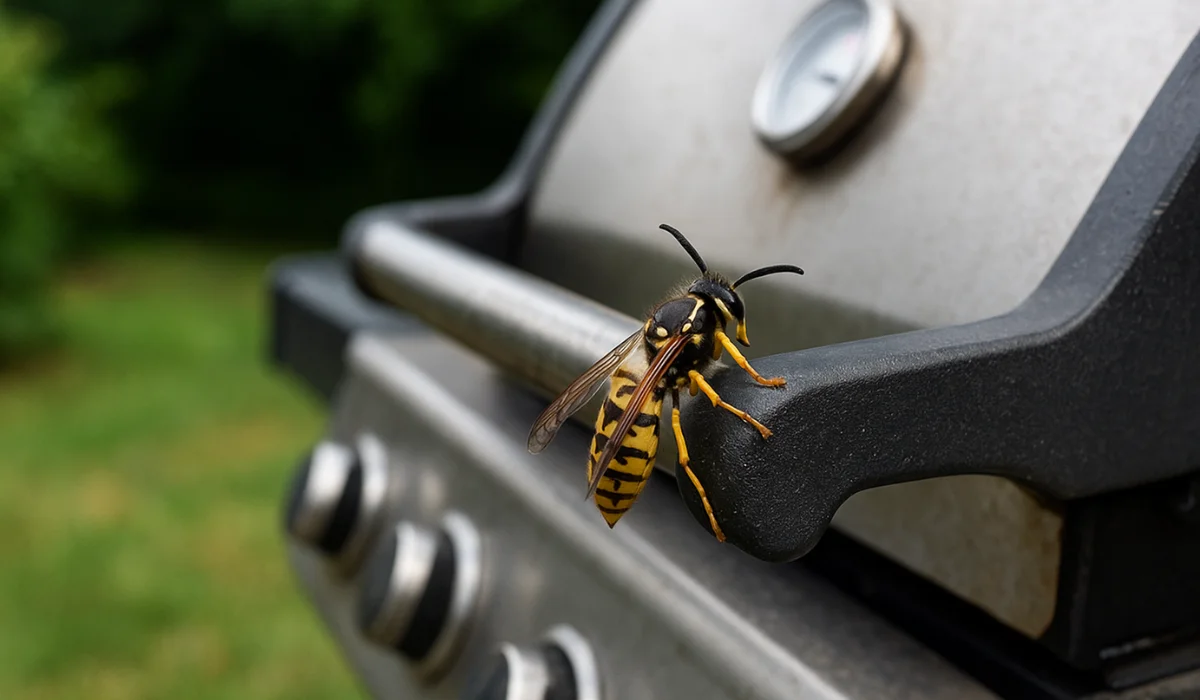 wasp on grill