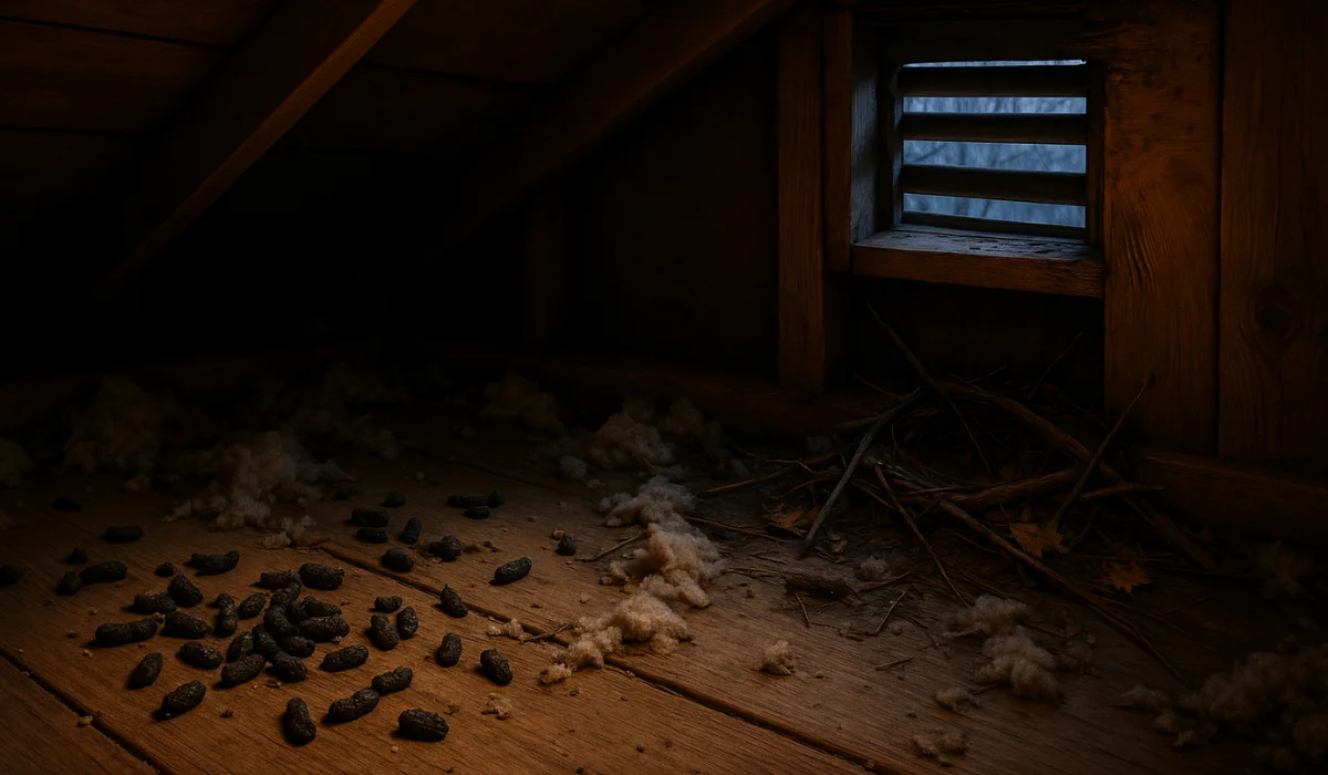 visible signs of a wildlife infestation