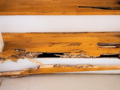home stair damaged by termites