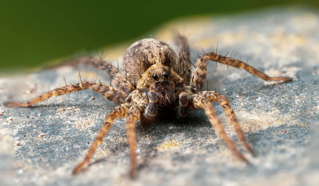 Wolf Spider Waiting on Prey