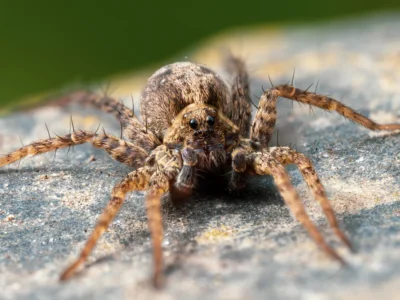 Wolf Spider Waiting on Prey